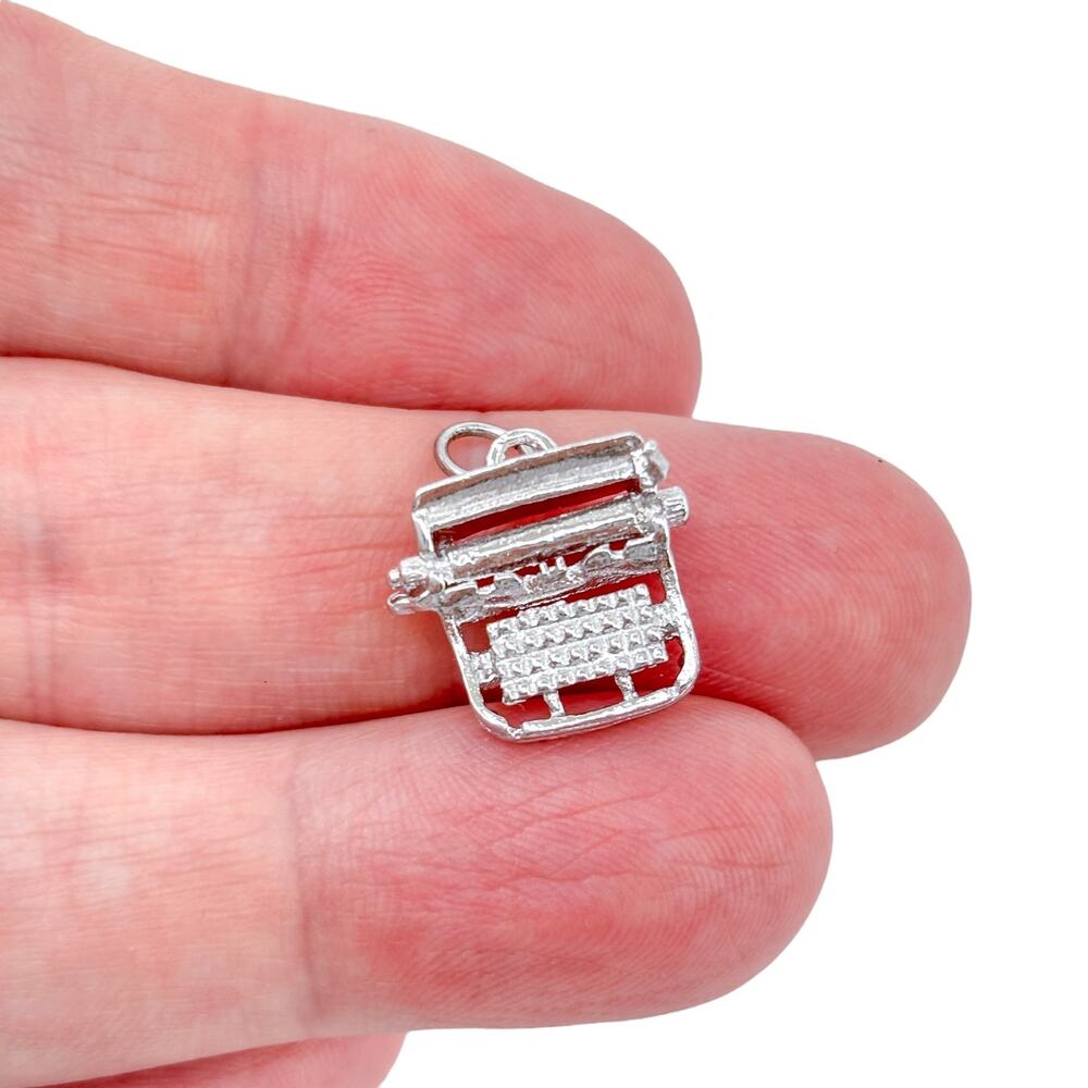 Vintage Sterling Silver 925 Typewriter Charm